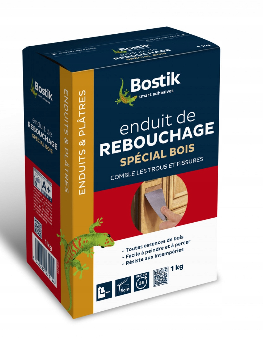 Enduit rebouchage bois poudre 1 kg Bostik